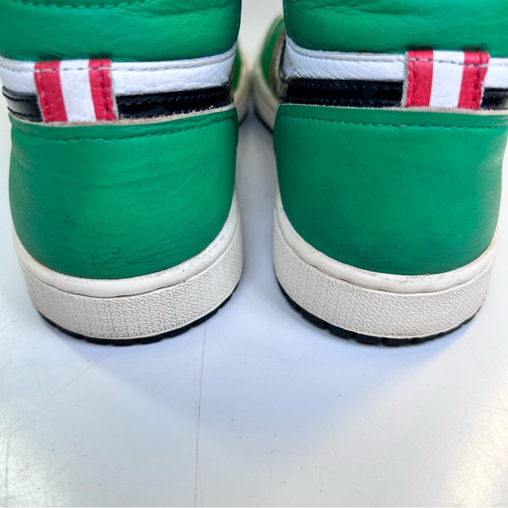 Nike Air Jordan Women’s Green and White Leather High Tops. Size 7.5 - Picture 9 of 16